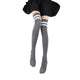 1 Pair Cutton Stripe Stockings Girls korean japanese kawaii lolita Socks Casual Thigh High Knee Socks Womens Long Socks