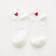 1 Pair New Kawaii Cute Socks Women Red Heart Pattern Soft Breathable Cotton Socks Ankle-High Casual Comfy Socks Fashion Style