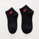 1 Pair New Kawaii Cute Socks Women Red Heart Pattern Soft Breathable Cotton Socks Ankle-High Casual Comfy Socks Fashion Style