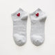 1 Pair New Kawaii Cute Socks Women Red Heart Pattern Soft Breathable Cotton Socks Ankle-High Casual Comfy Socks Fashion Style