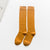 1 Pair Women's Socks Autumn Winter Fashion Long Socks Preppy Style Knee Socks Solid Color High Elastic
