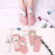 1 pair Cartoon women socks cotton invisible socks Cute animal Stereo ear girl ankle socks harajuku breathable socks Autumn socks