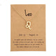 AlphaGal 12 Constellation Pendant Necklace Zodiac Sign Necklace Birthday Gifts Message Card for Women Girl
