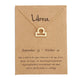 AlphaGal 12 Constellation Pendant Necklace Zodiac Sign Necklace Birthday Gifts Message Card for Women Girl