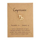 AlphaGal 12 Constellation Pendant Necklace Zodiac Sign Necklace Birthday Gifts Message Card for Women Girl