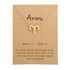 AlphaGal 12 Constellation Pendant Necklace Zodiac Sign Necklace Birthday Gifts Message Card for Women Girl