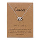12 Zodiac Sign Gold Card Fashion Jewelry 12 Constellation Pendant Necklace For Women Birthday Gifts