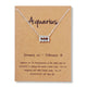 12 Zodiac Sign Gold Card Fashion Jewelry 12 Constellation Pendant Necklace For Women Birthday Gifts