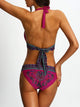 Halter Tribal Print Bikini Set