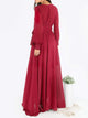 Self Tie Surplice Flowy Maxi Dress