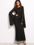 Oversized Bell Sleeve Floral Lace Maxi Dress