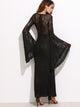 Oversized Bell Sleeve Floral Lace Maxi Dress