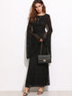 Oversized Bell Sleeve Floral Lace Maxi Dress
