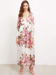 Floral Print Belted Surplice Cami Dress
