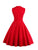 Double-breasted Contrast Polka Dot Flare Dress