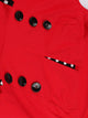 Double-breasted Contrast Polka Dot Flare Dress