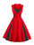 Double-breasted Contrast Polka Dot Flare Dress
