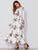 Flower Print Box Pleated Maxi Dress