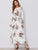 Flower Print Box Pleated Maxi Dress
