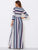 Colorblock Stripe Smock Maxi Dress