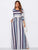 Colorblock Stripe Smock Maxi Dress