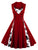 Double-breasted Contrast Polka Dot Flare Dress
