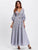 Flower Patch Puff Sleeve Surplice Wrap Dress