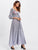 Flower Patch Puff Sleeve Surplice Wrap Dress