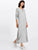 Side Slit Marled Knit Maxi Tee Dress
