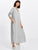 Side Slit Marled Knit Maxi Tee Dress