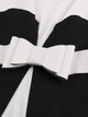 Bow Belted Combo Flare Dress