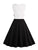 Bow Belted Combo Flare Dress