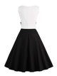 Bow Belted Combo Flare Dress