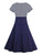 Contrast Striped Button Detail Flare Dress