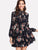  Tie Neck Flower Print Dress