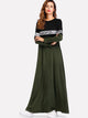 Letter Tape Cut & Sew Swing Maxi Dress