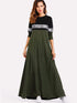 Letter Tape Cut & Sew Swing Maxi Dress