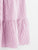 Vertical-Striped Tiered Peasant Frill Dress