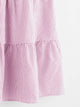 Vertical-Striped Tiered Peasant Frill Dress