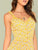 Frill Trim Button Through Calico Cami Dress