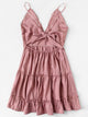 Lace Panel Tiered Seam Cami Dress
