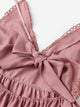 Lace Panel Tiered Seam Cami Dress
