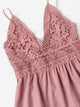 Lace Panel Tiered Seam Cami Dress