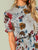 Frill Trim Floral Blouson Dress