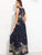 Flounce Detail Tie Back Floral Maxi Dress
