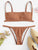 Rib Cami Top With Tanga Bikini Set