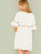 Pompom Trim Flounce Sleeve Smock Dress