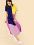 Cut & Sew Topstitch Maxi Dress