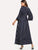 Vertical Striped Drawstring Waist Maxi Dress
