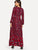 Ditsy Floral Plunge Neck Ruffle Hem Maxi Dress